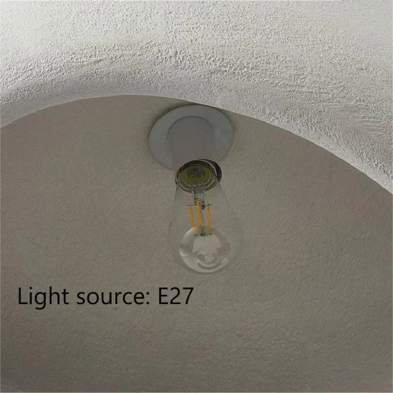 Détail culot E27 suspension dôme sablée japandi – Atelier Fancy Light