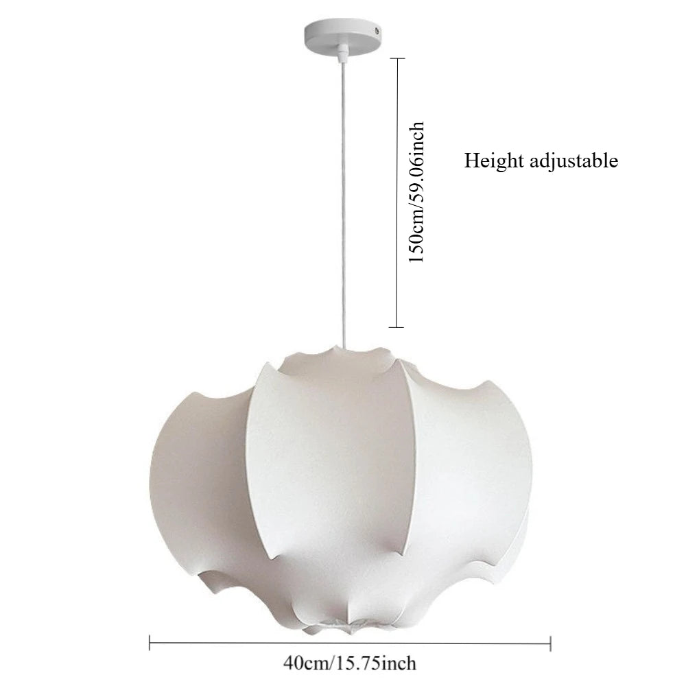 Suspension pétales soie 40cm câble ajustable 150cm E27 – Atelier Fancy Light
