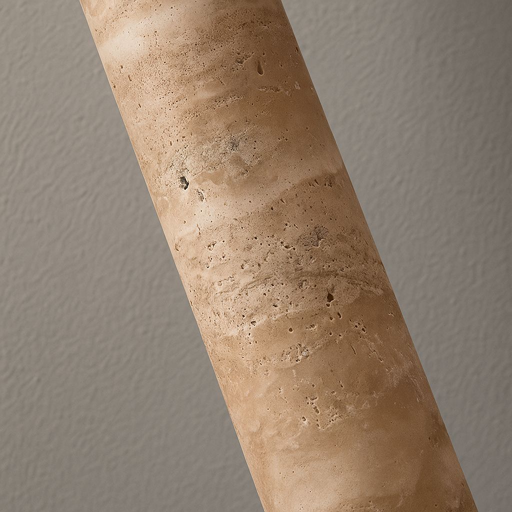 Suspension travertin texture pierre naturelle veines organiques macro wabi-sabi – Atelier Fancy Light