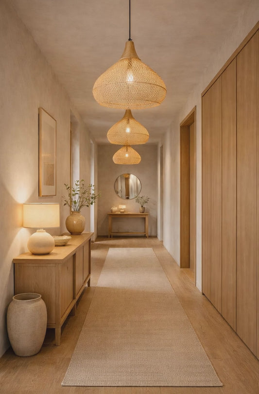 Bamboo Pendant — Suspension Bambou Dôme Japandi